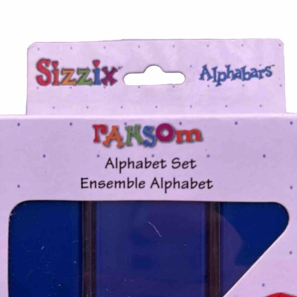 SIZZIX Alphabars RANSOM Alphabet Set Dies Brand New 38-1088 - Picture 4 of 8
